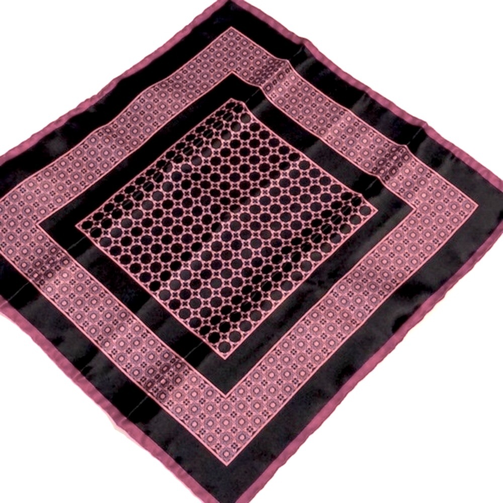 Italian Handmade Silk Pocket Square- purple